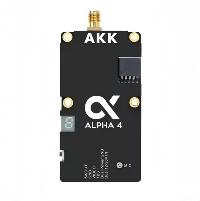 Trasmettitore Video Drone AKK Alpha4 VTX 5.8G FPV 4W 8CH Trasmettitore Video a Lungo Raggio Ultra