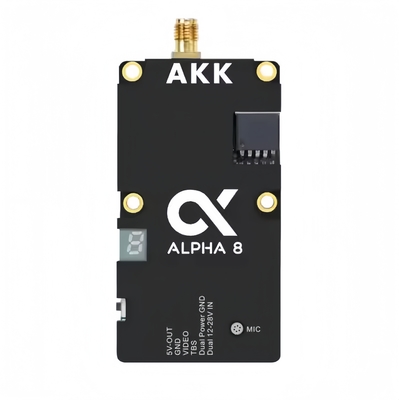 AKK 8W VTX Alpha8 Trasmettitore video wireless 80CH 5.8G 8W 5W 3W 1W Potenza di supporto Smart Audio