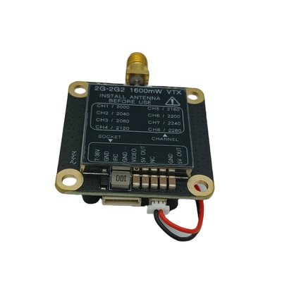 2.2G 1.6W Drone Analog Video Transmitter 2.2Ghz FPV VTX Trasmissione video a lungo raggio