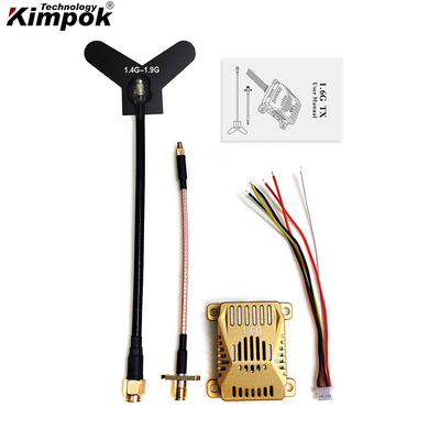 Trasmettitore video analogico UAV da 1.6G 3W, 16 canali, 1.6GHz, FPV VTX, trasmissione video audio per drone