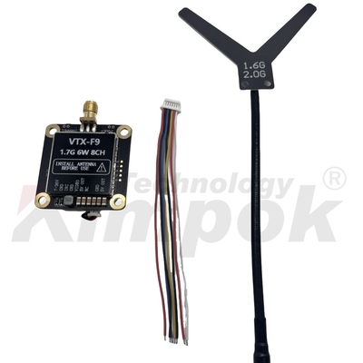 Trasmettitore video wireless 1.7G VTX 1.9G VTX 6W Trasmissione immagini a lunga distanza 20km