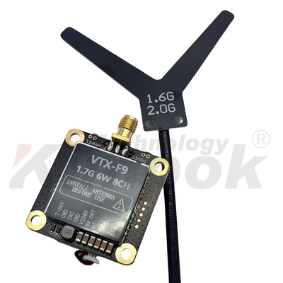 Trasmettitore video wireless 1.7G VTX 1.9G VTX 6W Trasmissione immagini a lunga distanza 20km